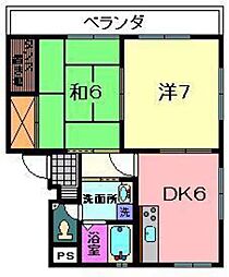 間取図画像 2DK