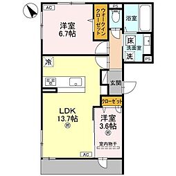 間取図画像 2LDK