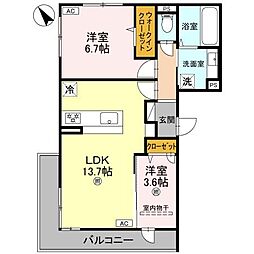 間取図画像 2LDK