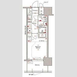 MAXIV新栄 1Kの間取図画像