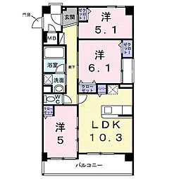 セレーノ 3LDKの間取図画像