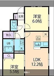 間取図画像 2LDK