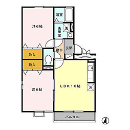 アーバンライフ 2LDKの間取図画像