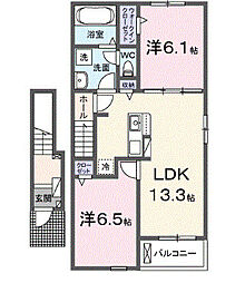 ディオピーノII 2LDKの間取図画像