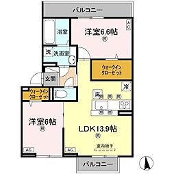 間取図画像 2LDK