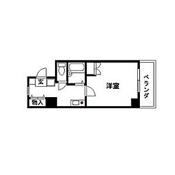 富士ラビット七条館 1Kの間取図画像