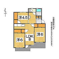 渡部ハイツ 3LDKの間取図画像