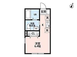 町田市金森1丁目アパート ワンルームの間取図画像