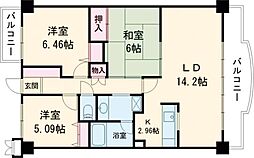 プレステージ青山 3LDKの間取図画像