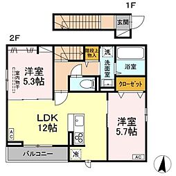 間取図画像 2LDK