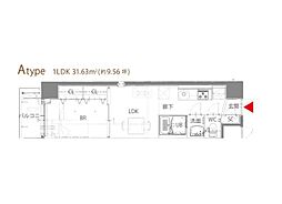 RESPIRE与野 1LDKの間取図画像
