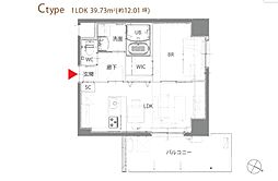 RESPIRE与野 1LDKの間取図画像