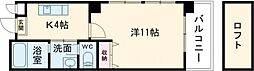 第13平勝ビル 1Kの間取図画像