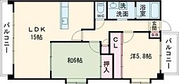 レガロ21 2LDKの間取図画像