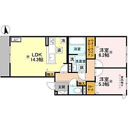 間取図画像 2LDK