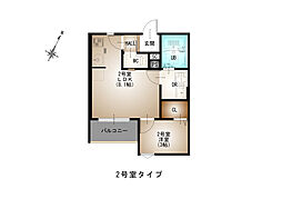 Regalest-N(旧：RE 海田昭和町) 202 2階1LDKの間取り
