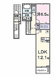 ロータス水巻1 1LDKの間取図画像