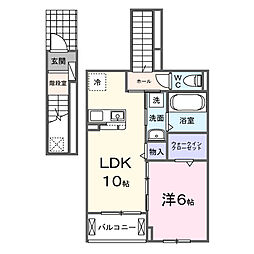 ロータス水巻1 1LDKの間取図画像