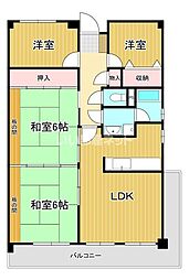 クラブハウス企救丘 4LDKの間取図画像