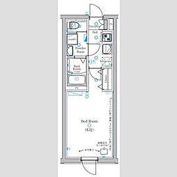 MIND上池台 1Kの間取図画像