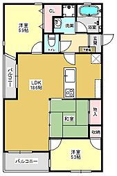 ニューガイアソラーレ葛原 3LDKの間取図画像