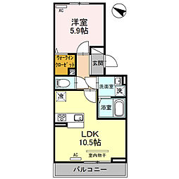 フィラエ 1LDKの間取図画像