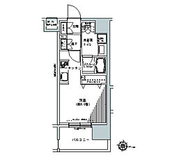 パークキューブ板橋本町 ワンルームの間取図画像
