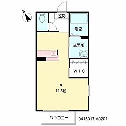 サンシャインU.1 ワンルームの間取図画像