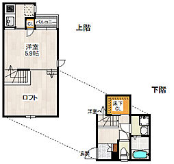 CB東大宮ルーチェ 1Kの間取図画像