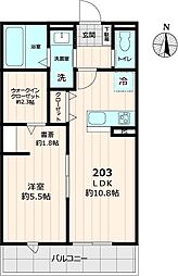 THE OASIS 1LDKの間取図画像