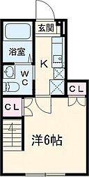森のルピナスハイム 1Kの間取図画像
