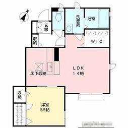 ノーブル 1LDKの間取図画像