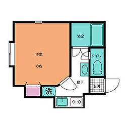 ロイヤルハイツ東八 1Kの間取図画像