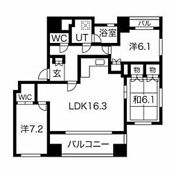 パシフィックコンフィート丸の内 3LDKの間取図画像
