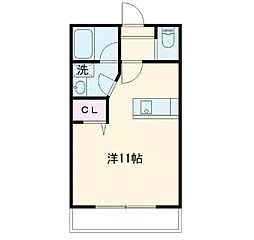 オリーブさくら 1Kの間取図画像