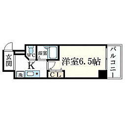 プレサンス京都烏丸御池 1Kの間取図画像
