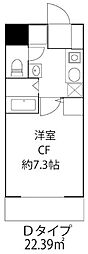 ドミール川崎2番館 1Kの間取図画像