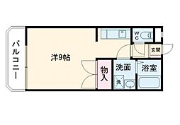 インサイドヴィレッジ ワンルームの間取図画像