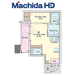 ジーイーディス 1LDKの間取図画像