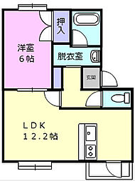カーサ・ピーノ 1LDKの間取図画像