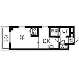 セントラルハイツ可児 1DKの間取図画像