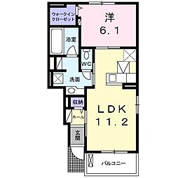 ラ・ルミエール 1LDKの間取図画像