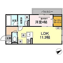 TORISIA大慈寺町 B 1LDKの間取図画像
