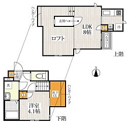 CB南熊本トルテ 1LDKの間取図画像