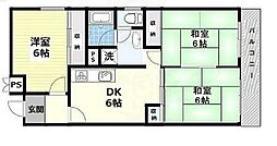 第2ヨシムラコーポ 3DKの間取図画像