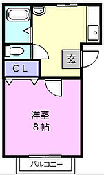 ハイツもみの木A 1Kの間取図画像