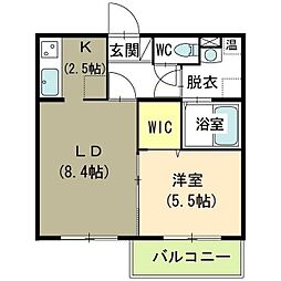 メゾンドマザー 1LDKの間取図画像