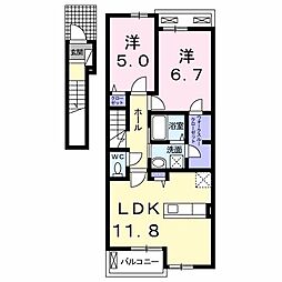 ノブレスオブリージュ 2LDKの間取図画像