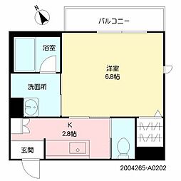 シャーメゾン和 1Kの間取図画像