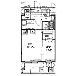 Alivis三国本町 1LDKの間取図画像